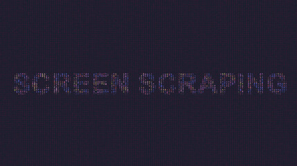Naklejka premium Cybersecurity concept screen scraping on foreground screen, ASCII style in a code development editor. Vulnerability and attack on colored code editor. Text in English, English text