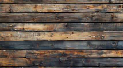 Fototapeta premium Old wooden tight planks background or texture. Wood seamless pattern. 