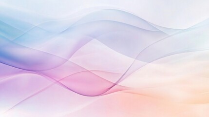 Soft Abstract Waves in Pastel Colors for Backgrounds