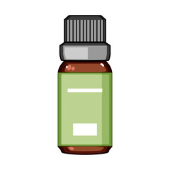 therapeutic essential oil bottle cartoon. blend scent, relaxation wellness, holistic concentrate therapeutic essential oil bottle sign. isolated symbol vector illustration