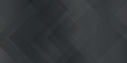 Black and gray polygon square pattern with geometric lines, Black and white abstract background with geometric stripes, Luxury abstract black background with line pattern of geometry.