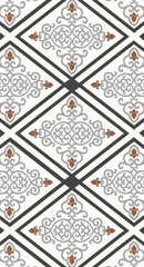 Santo António Street, Faro city, Algarve, Portugal, Europe. Mosaic of the sidewalk of Santo António Street in downtown. EPS Illustration.