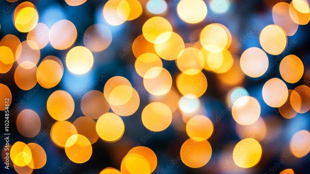 Poster soft bokeh lights in warm tones for background use