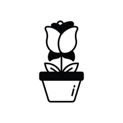 Flower Pot vector icons stock illustration