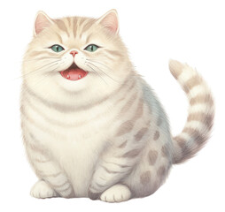 Obraz premium PNG Cat drawing mammal animal.