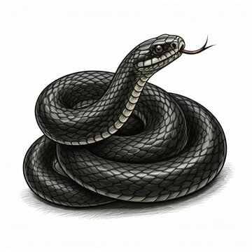 recommend clip art: A sketch of a snake.
