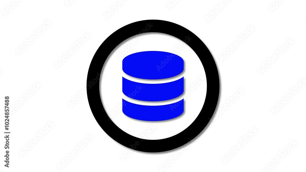 Poster Database generic icon flat desin animation.