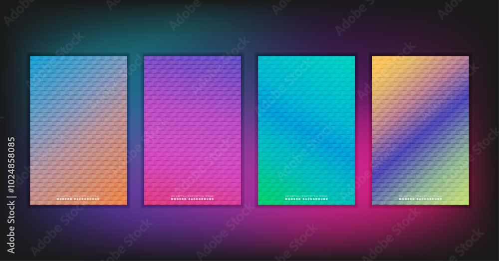 Aufkleber abstract geometric composition forms modern background with decorative triangles and patterns backdr