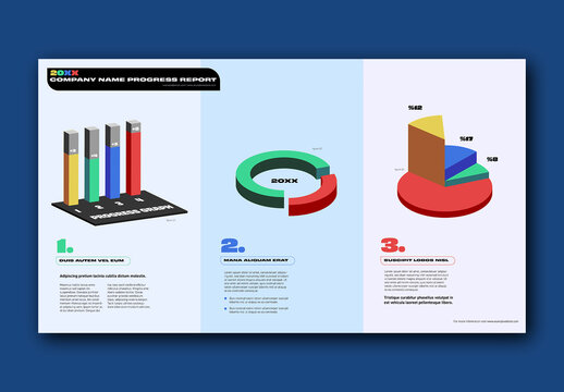 Mulicolored Bright Progress Report Infographic