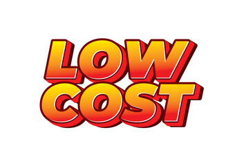 Low cost. Text effect in 3D style for promotional ads