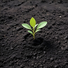 Naklejka premium plant in soil