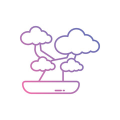 Bonsai Tree vector icons stock illustration