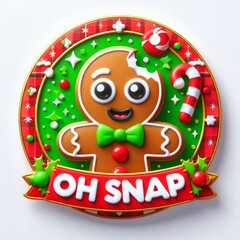 gingerbread man wreath vector greeting card, gingerbread man Wreath, Christmas Wreath, cut-out, png, clipping path, merry christmas wreath design, oh snap wreath