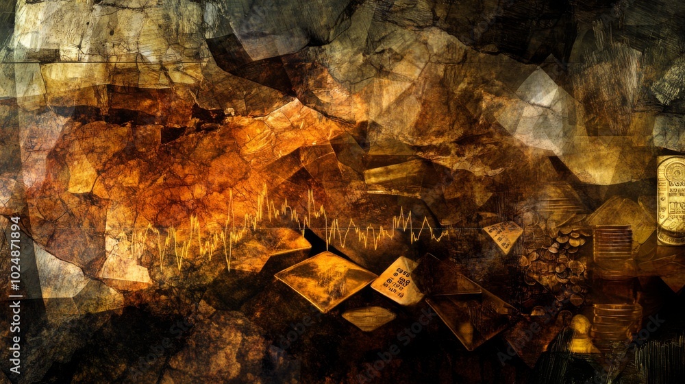 Poster abstract texture with light and shadow effects