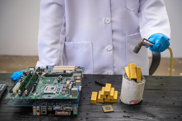 Gold extraction experts to separate precious metals from e-waste, separating precious metals from...
