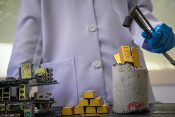 Gold extraction experts to separate precious metals from e-waste, separating precious metals from...