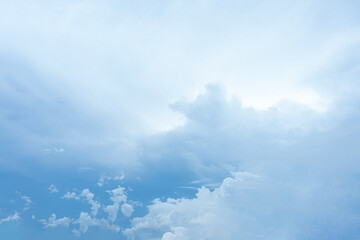 Beautiful blue sky with fluffy white clouds, a perfect day for nature lovers