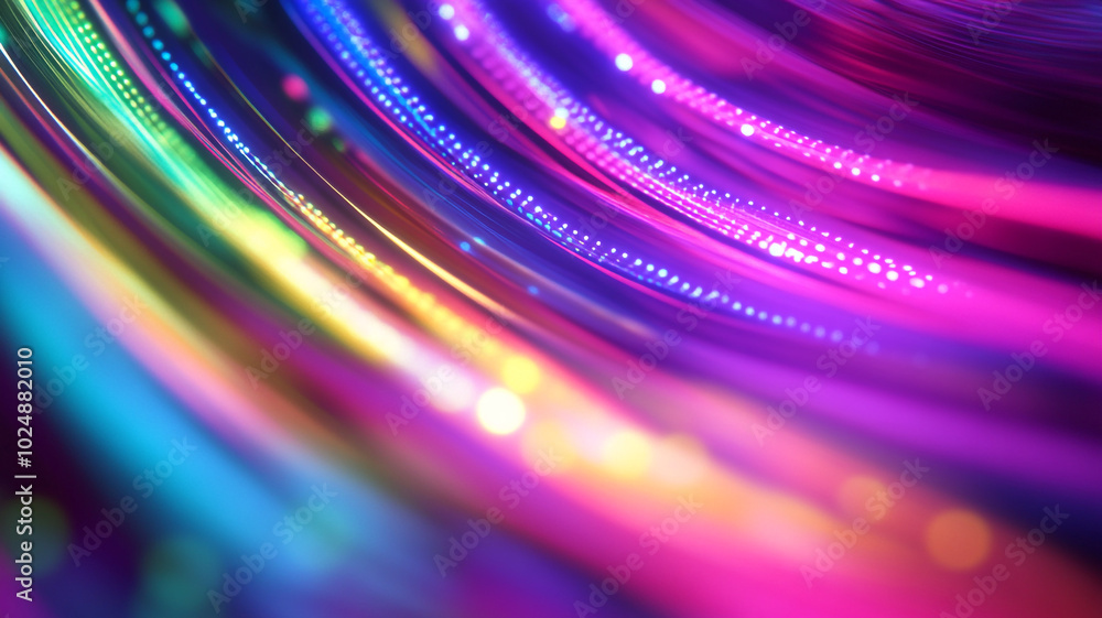 Poster colorful light trails create vibrant patterns in a dynamic abstract background display