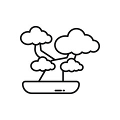 Bonsai Tree vector icons stock illustration