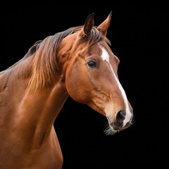 Obraz premium brown horse on isolated