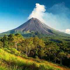 Obraz premium active volcano mayon philippines