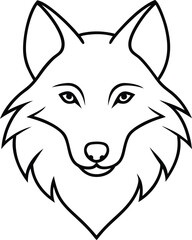 Wolf Head Silhouette Vector and Bold Animal Illustration Design