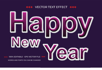 Editable text effect new year design template