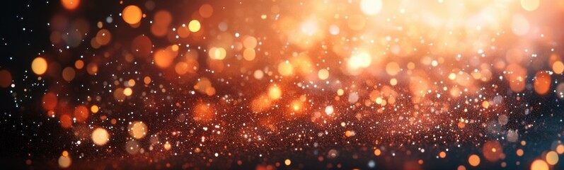 Blurry image of a gliter orange lights