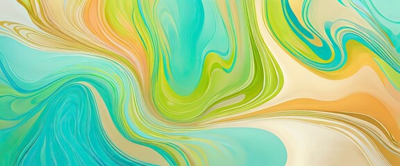 Abstract Fluid Art: Summer Breeze