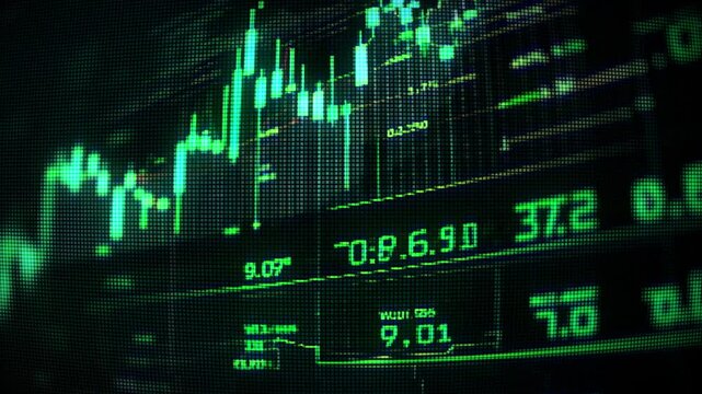 bullish market featuring glow green trading candles and up arrows, vibrant glowing green background, financial growth and market prosperity. 4K, Template, Empty, 3D illustration of a 