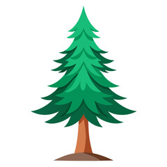 Fototapeta premium christmas tree vector with a Tree Bandel and singel tree with a Butty full 