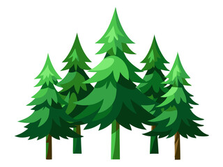 Obraz premium christmas tree vector with a Tree Bandel and singel tree with a Butty full 