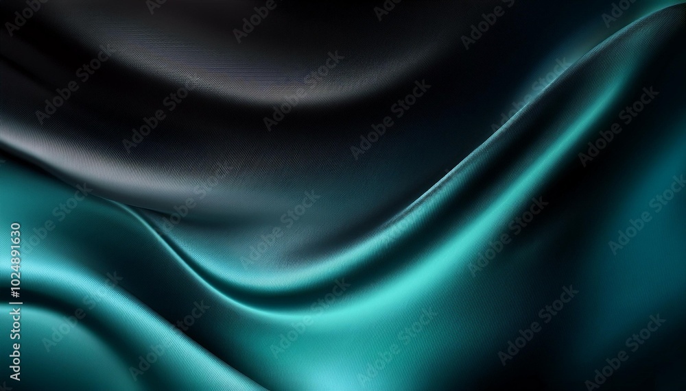 Wall mural black blue green abstract background gradient petrol color dark matte background with space for desi