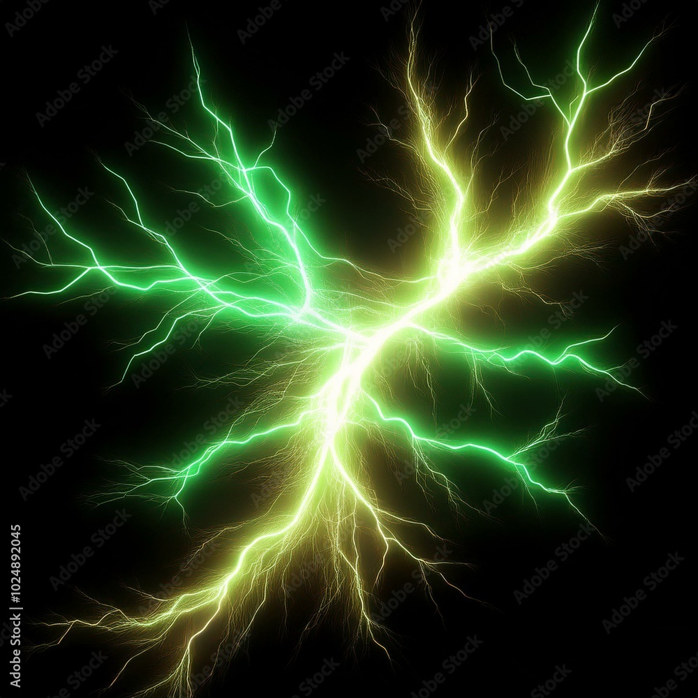 Wall mural lightning effect motion 3