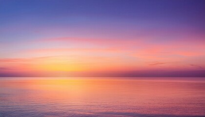 Obraz premium Serenity of Dawn. Calm Ocean Horizon Blending into Pastel Skies During a Peaceful Sunrise. Ideal for Meditation, Relaxation, and Tranquility Themes