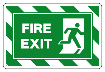 Fire Exit Symbol Sign, Vector Illustration, Isolate On White Background Label. EPS10