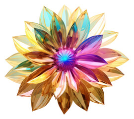 PNG Sunflower iridescent jewelry brooch dahlia.
