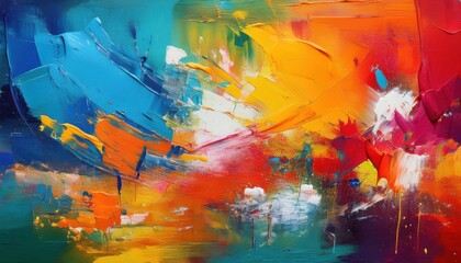 Dynamic Abstract Brushstrokes. Vibrant Multicolor Art for Creative Design, Marketing Campaigns, and Inspirational Backgrounds in Digital and Print Media