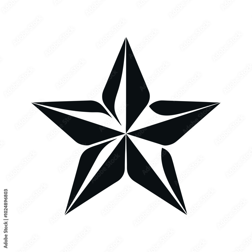 Poster geometric abstract star vector design for artistic and decorative use