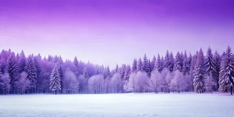 Fototapete Rund Minimalist winter landscape with snow © boxs