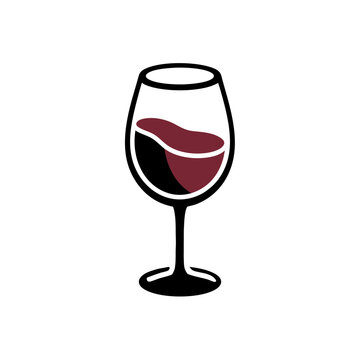recommend clip art:  Elegant Wine Glass with Red Wine Abstract Vector Illustration