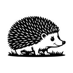  Adorable Hedgehog Silhouette Vector Illustration for Nature and Wildlife Design