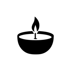  Minimalist Vector Candle for Meditation and Relaxation Concepts