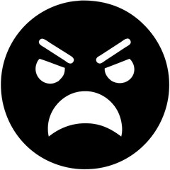 Fototapeta premium Angry Face Emoji Vector for Digital Communication and Expression Design