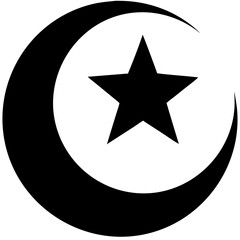  Islamic Crescent Moon and Star Vector Symbol Islam Religion Representation
