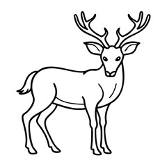  Elegant Deer Antler Outline Vector Art for Wildlife and Nature-themed Designs
