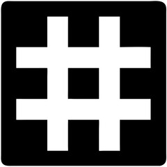 Obraz premium Hashtag Symbol Vector Illustration for Social Media and Technology Designs