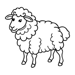  Cute Woolly Sheep Cartoon Vector for Farm Animal Illustration Projects