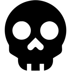  Vector Illustration Black Skull Halloween Theme