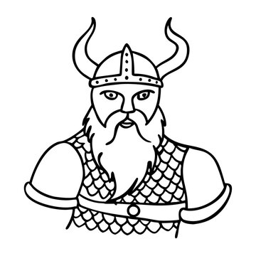 recommend clip art:  Viking Warrior Portrait Line Art Illustration with Helmet and Beard